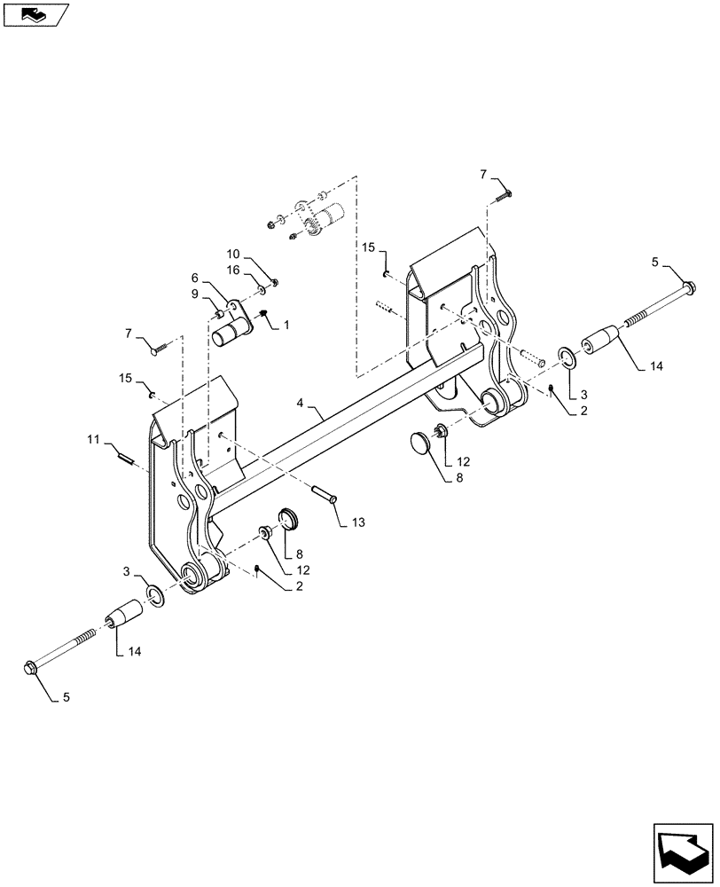 Схема запчастей Case SR130 - (82.100.AG) - COUPLER (82) - FRONT LOADER & BUCKET