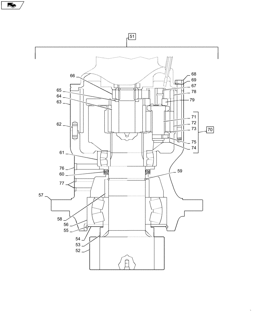 Схема запчастей Case CX210LR - (08-38A) - LN00111 GEAR ASSY, REDUCTION - MOTOR, SWING (08) - HYDRAULICS