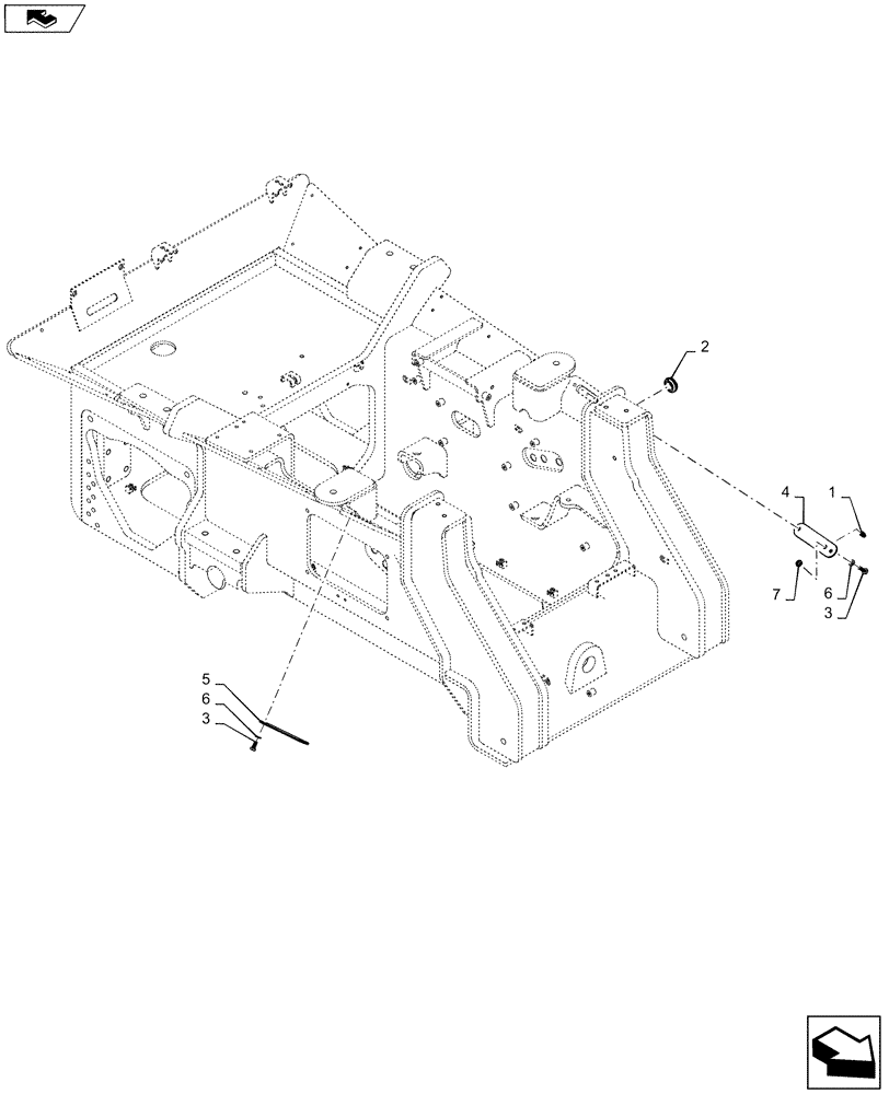 Схема запчастей Case 1650M XLT BD - (71.460.010) - REMOTE GREASE, HOSE BD (71) - LUBRICATION SYSTEM