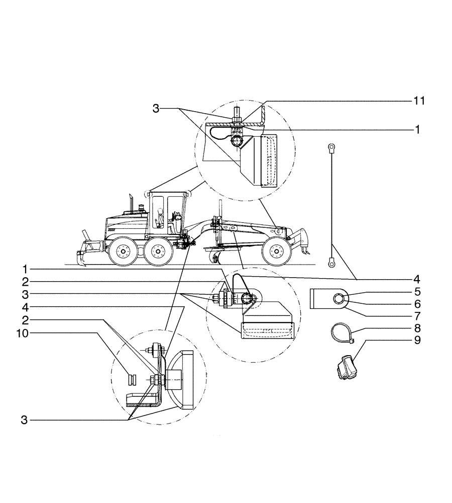 Схема запчастей Case 865B - (04-33[01]) - WORK LIGHTING SYSTEM (04) - ELECTRICAL SYSTEMS