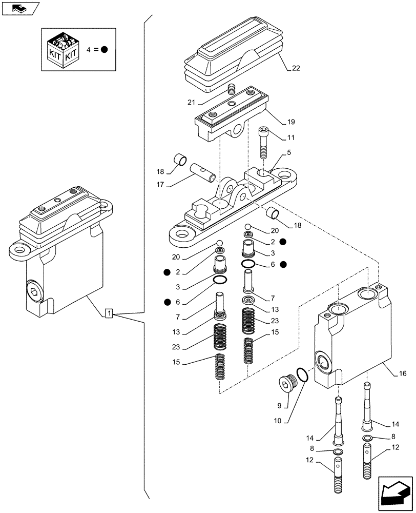 Схема запчастей Case CX80C - (35.355.AH) - VALVE (35) - HYDRAULIC SYSTEMS