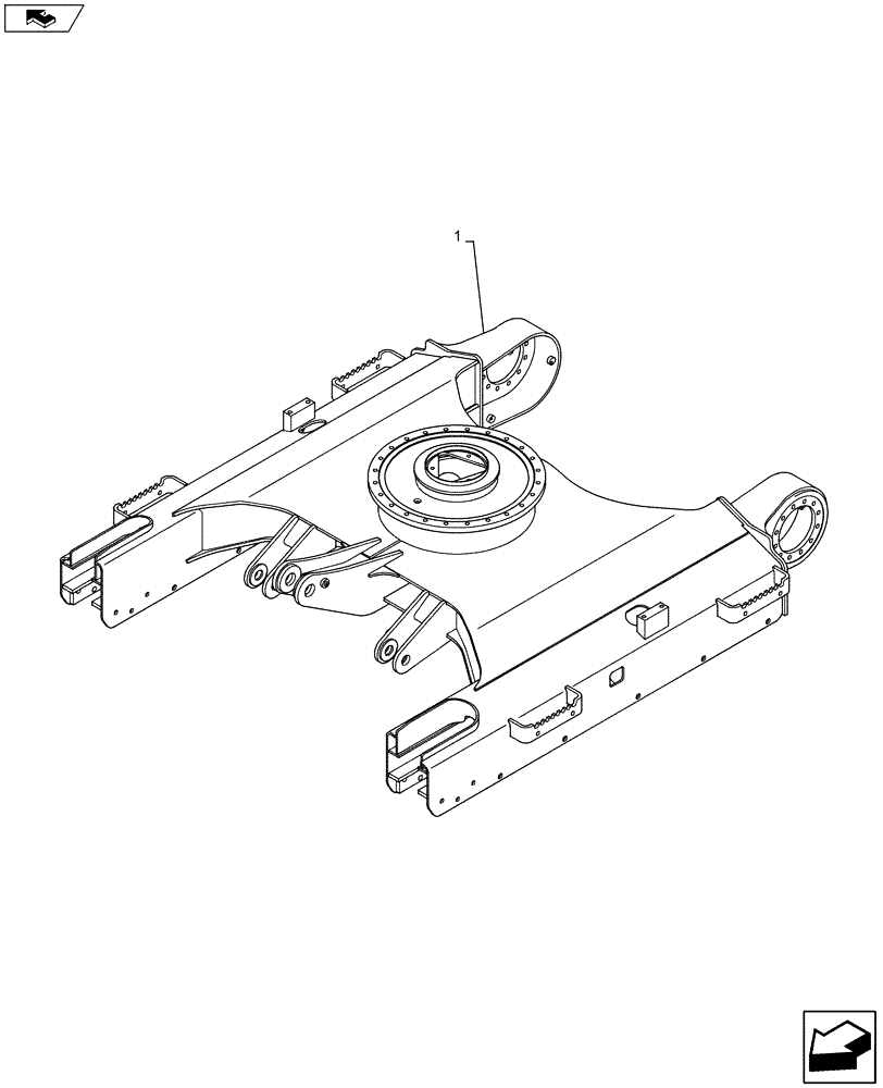 Схема запчастей Case CX80C - (48.130.AN) - TRACK FRAME (48) - TRACKS & TRACK SUSPENSION