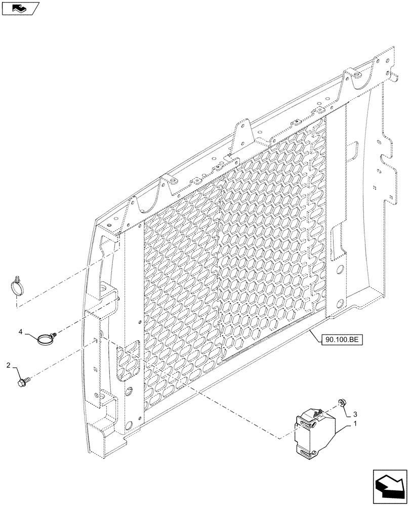 Схема запчастей Case SR175 - (55.408.BG) - BACKUP ALARM (55) - ELECTRICAL SYSTEMS