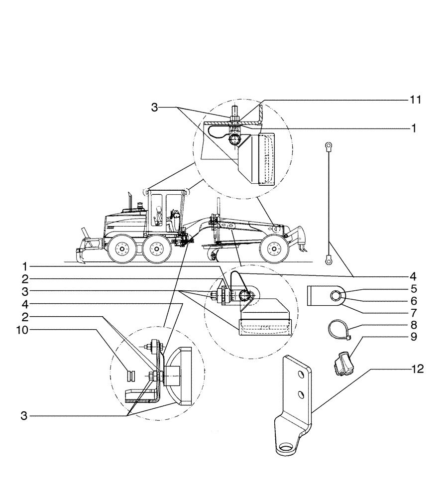 Схема запчастей Case 865B AWD - (04-32[01]) - WORK LIGHTING SYSTEM (04) - ELECTRICAL SYSTEMS