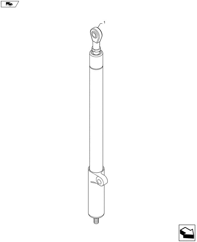 Схема запчастей Case SR175 - (90.150.BD[02]) - GAS STRUT, OPEN CAB, W/O HEAT OR HVAC (90) - PLATFORM, CAB, BODYWORK AND DECALS