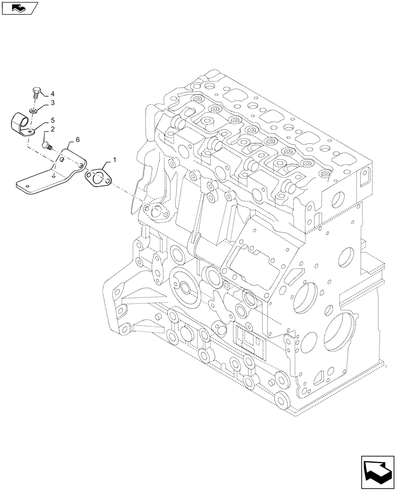 Схема запчастей Case SR130 - (10.218.AQ) - FUEL PUMP, MOUNTING (10) - ENGINE