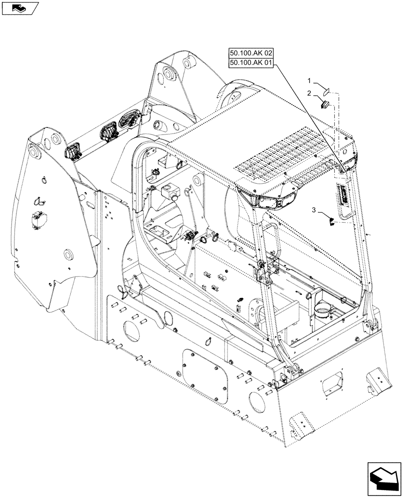 Схема запчастей Case SR150 - (55.512.BG[02]) - A-POST CONSOLE, LH BLANKS (55) - ELECTRICAL SYSTEMS