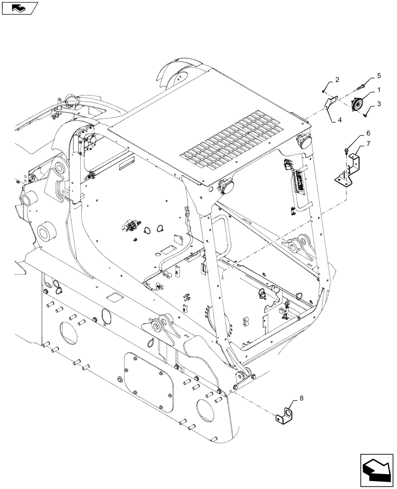 Схема запчастей Case SV185 - (55.408.AG) - HORN AND RELATED PARTS (55) - ELECTRICAL SYSTEMS