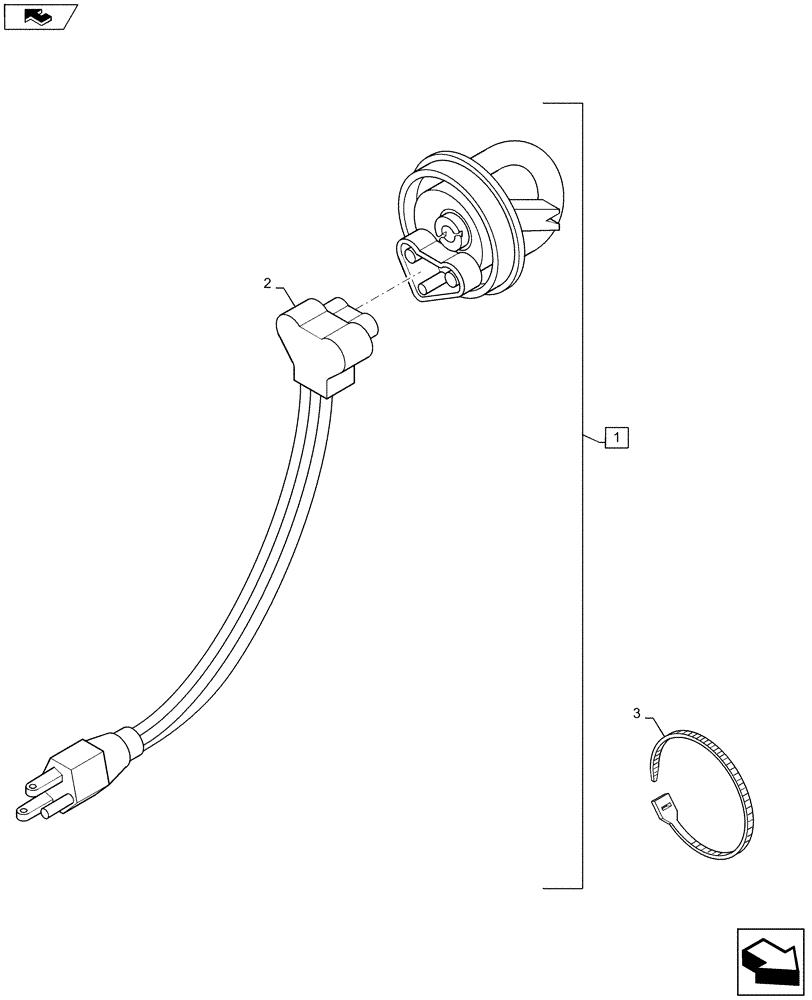 Схема запчастей Case SR130 - (10.001.AF) - BLOCK HEATER (10) - ENGINE