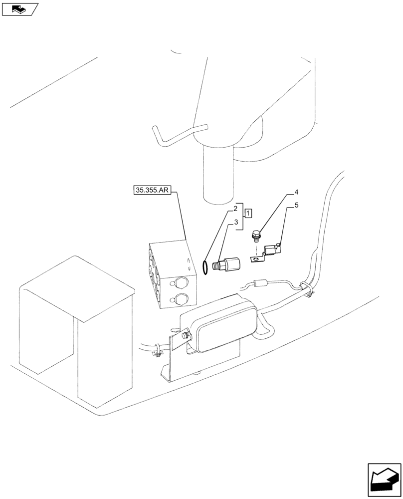 Схема запчастей Case CX80C - (55.036.AB[04]) - HYDRAULIC FLUID PRESSURE SWITCH (55) - ELECTRICAL SYSTEMS