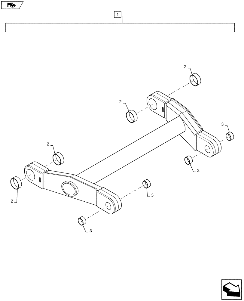 Схема запчастей Case SV185 - (82.100.AF[04]) - LINK, BOOM (82) - FRONT LOADER & BUCKET