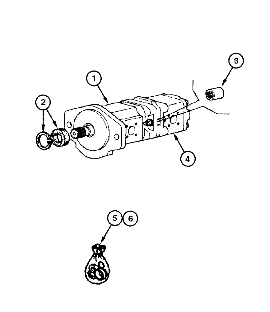 Схема запчастей Case 865 DHP - (8-066) - BRAKE AND STEERING - HYDRAULIC PUMP (AXLE GRAZIANO) (08) - HYDRAULICS