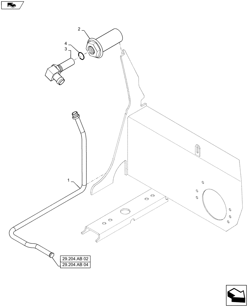 Схема запчастей Case SR175 - (35.300.AD[01]) - SUPPLY HYDRAULIC PLUMBING (35) - HYDRAULIC SYSTEMS