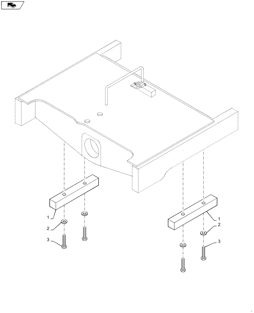 Схема запчастей Case 621F - (27.AAA.AA[02]) - REAR AXLE STOP, 8 DEG (27) - REAR AXLE SYSTEM