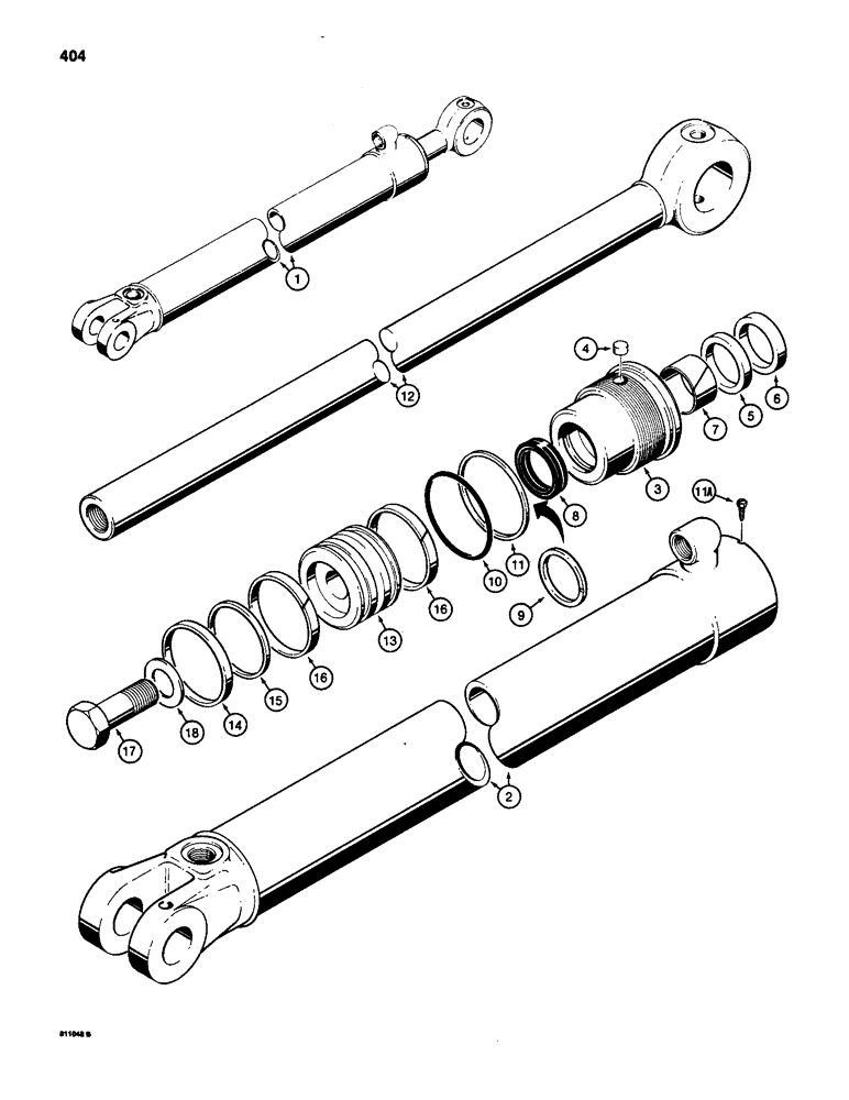 Схема запчастей Case 580SD - (404) - G105400 AND G106168 BACKHOE BOOM CYLINDERS (08) - HYDRAULICS