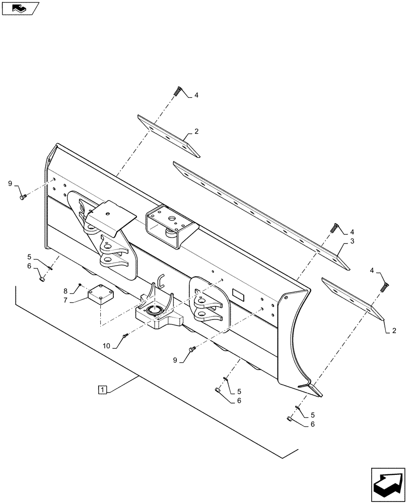 Схема запчастей Case 850M LT - (86.110.030) - DOZER BLADE, 124" (86) - DOZER