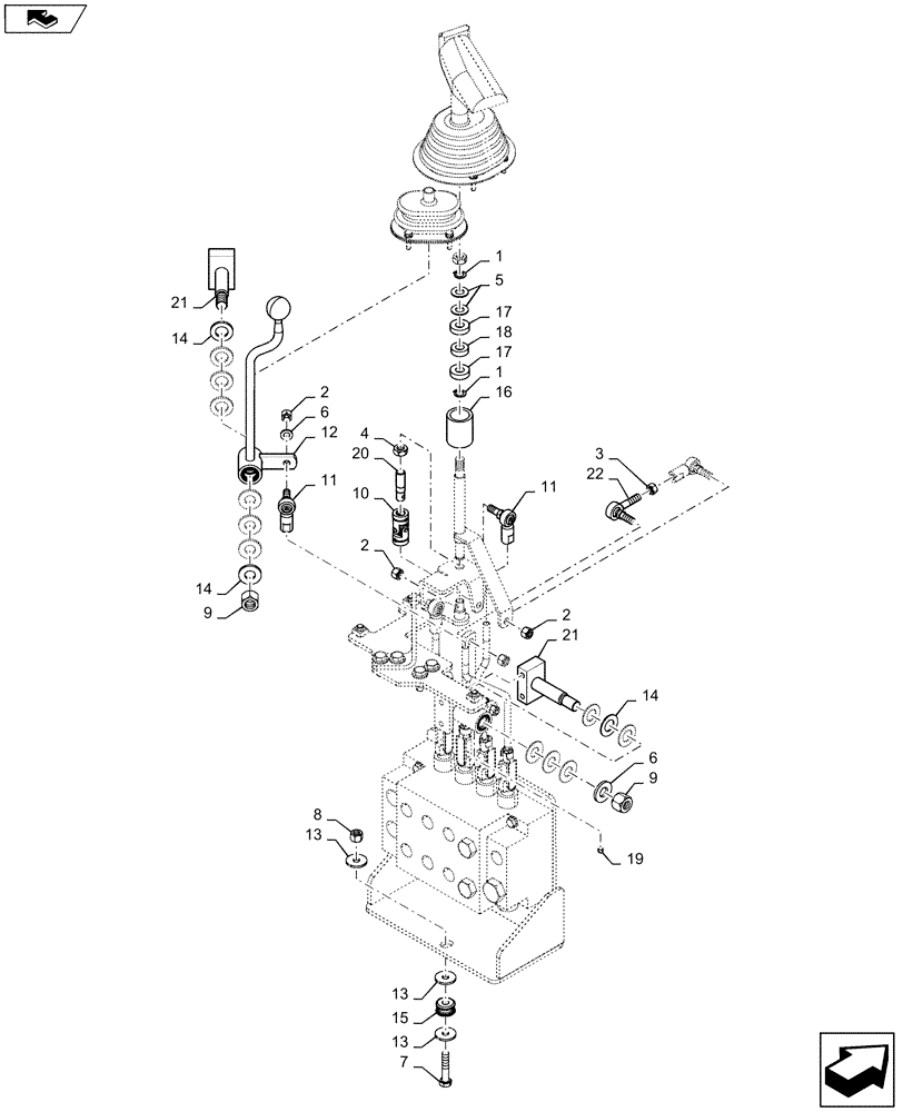 Схема запчастей Case 850M LT - (35.359.AJ[04]) - CONTROL VALVE, PLUGS, 4 SP (35) - HYDRAULIC SYSTEMS