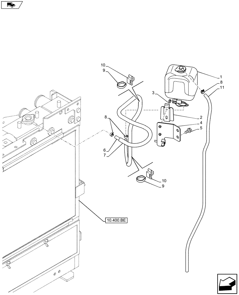 Схема запчастей Case CX75C SR - (10.400.BH) - EXPANSION TANK (10) - ENGINE