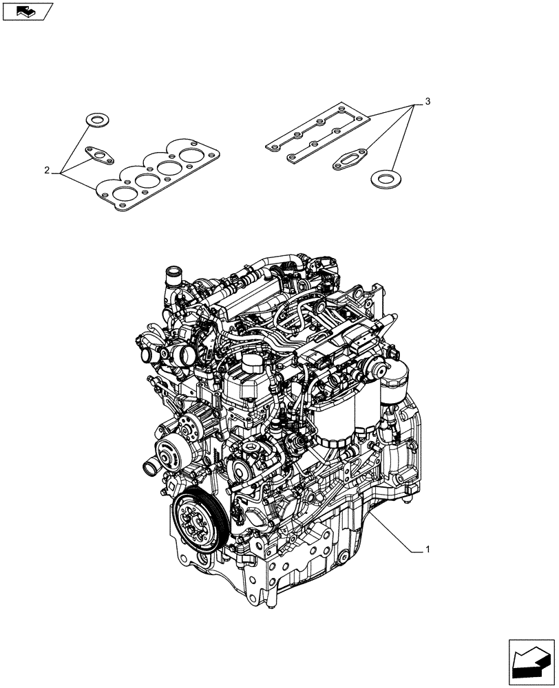 Схема запчастей Case F5HFL413J A002 - (10.001.AD) - ENGINE (10) - ENGINE