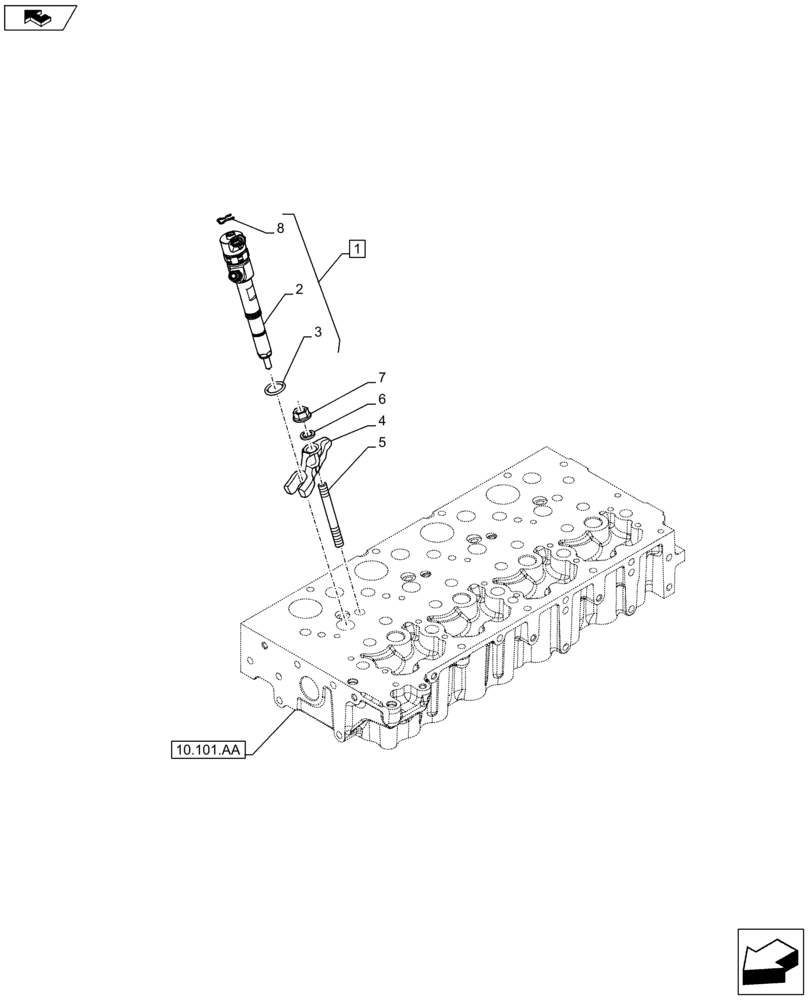 Схема запчастей Case F5HFL413J A002 - (10.218.AF) - FUEL INJECTOR (10) - ENGINE