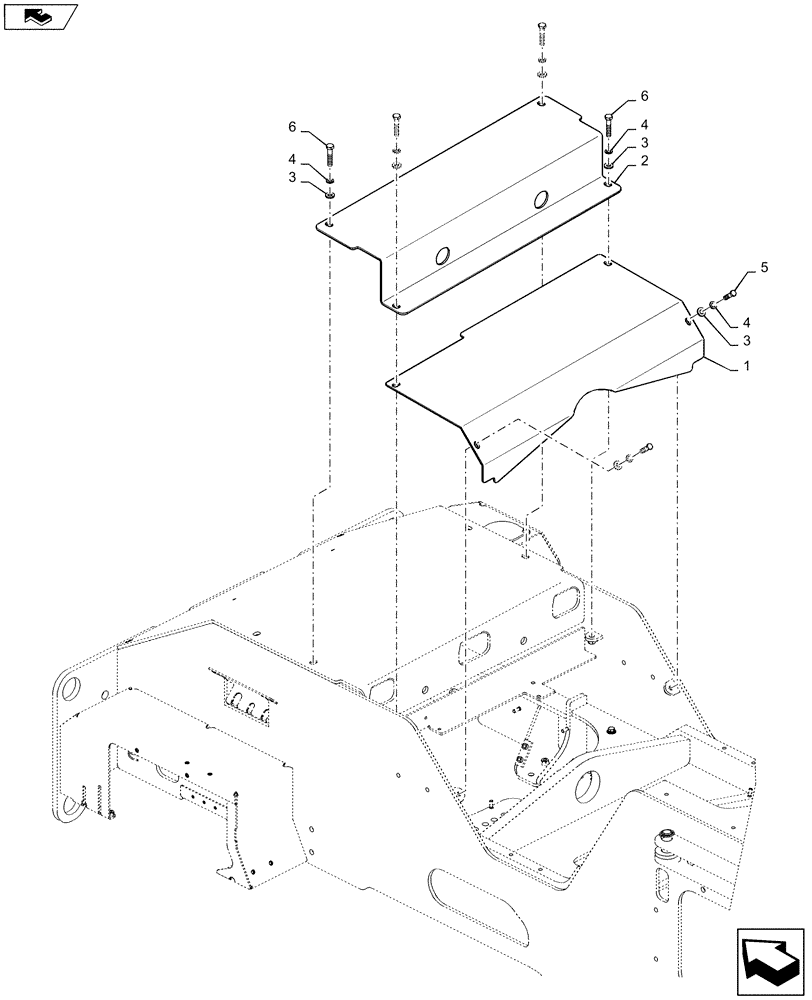 Схема запчастей Case 621F - (10.216.AI[03]) - FUEL TANK COVER (10) - ENGINE