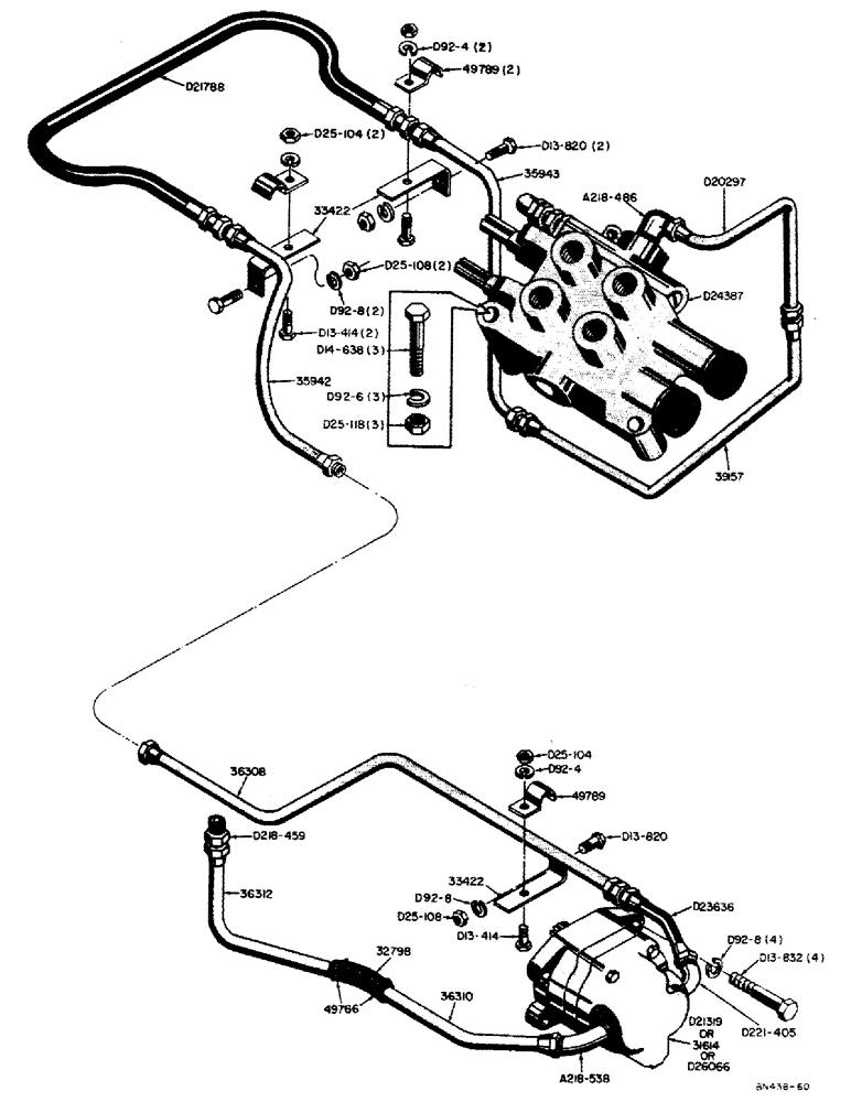 Схема запчастей Case 310 - (14) - BASIC BACKHOE HYDRAULICS 