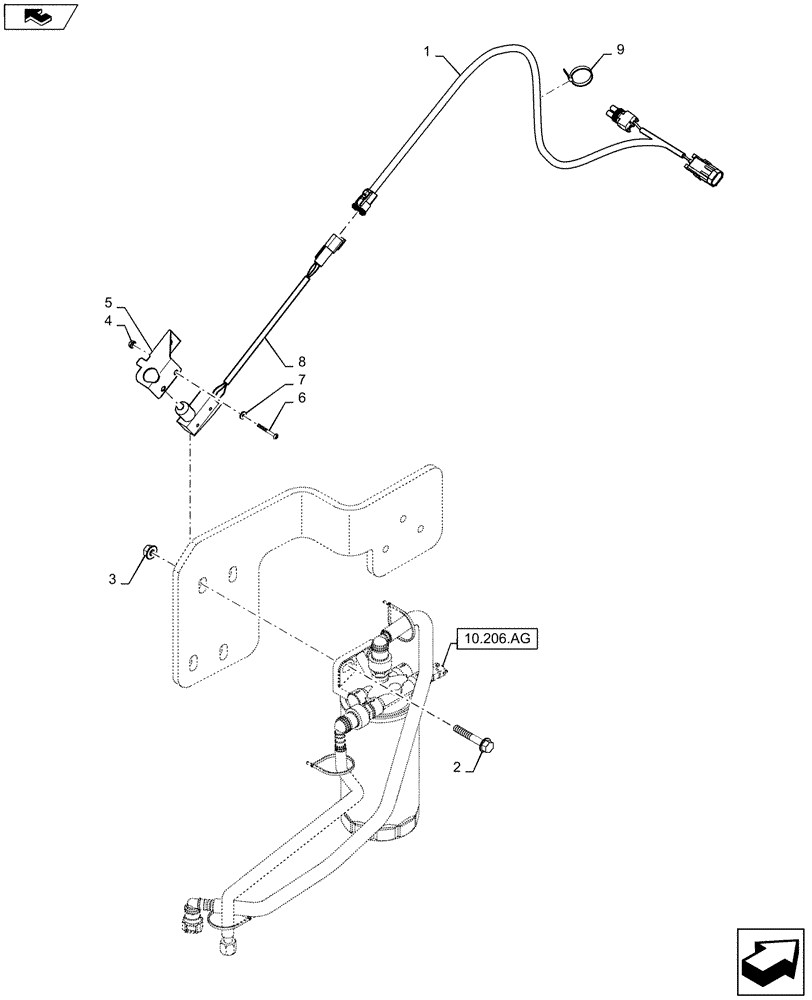 Схема запчастей Case SV300 - (55.408.BC) - FUEL TRANSFER PUMP, SWITCH (7-JUN-2013 & PRIOR) (55) - ELECTRICAL SYSTEMS