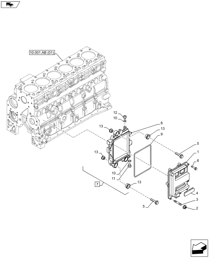 Схема запчастей Case F4HFA613F E005 - (55.015.AA) - ENGINE, CONTROL, UNIT (55) - ELECTRICAL SYSTEMS