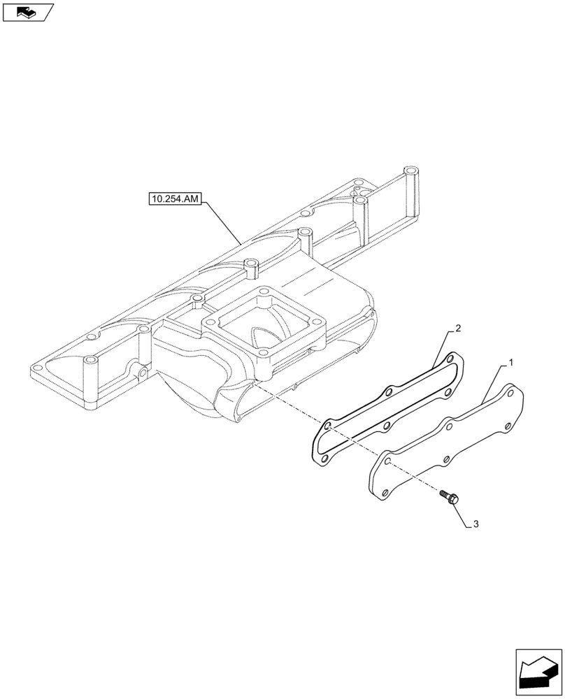 Схема запчастей Case F4HFA613F E005 - (55.202.AA) - MANIFOLD, HEATER (55) - ELECTRICAL SYSTEMS