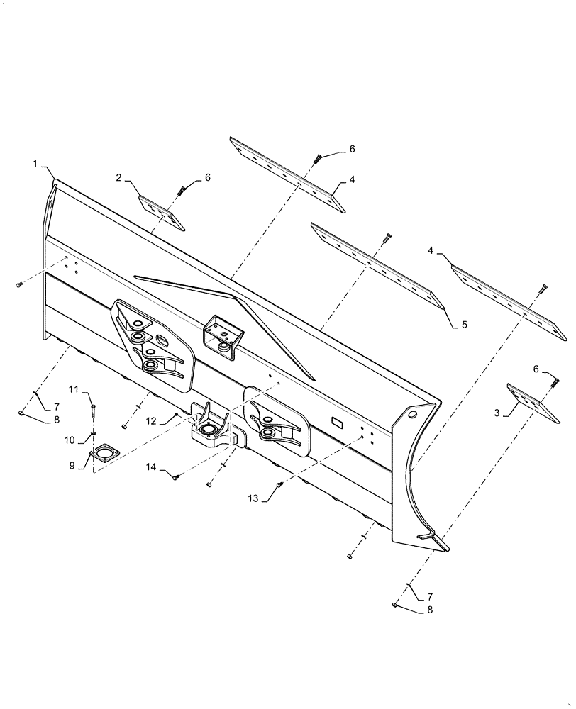 Схема запчастей Case 2050M XLT - (86.110.AD [04]) - BLADE PAT (LGP) (86) - DOZER