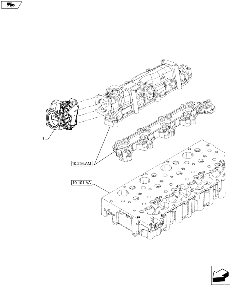 Схема запчастей Case F5HFL413J A002 - (55.014.AK) - WASTEGATE ACTUATOR (55) - ELECTRICAL SYSTEMS