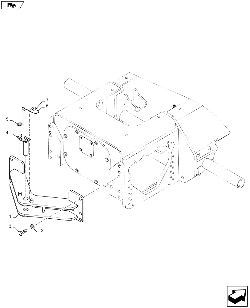 Схема запчастей Case 1150M WT - (37.100.010) - VAR - 784573 - DRAWBAR (37) - HITCHES, DRAWBARS & IMPLEMENT COUPLINGS