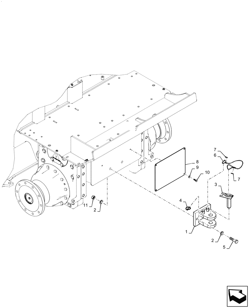 Схема запчастей Case 850M LT - (37.106.AA[01]) - REAR, TOW HOOK (37) - HITCHES, DRAWBARS & IMPLEMENT COUPLINGS