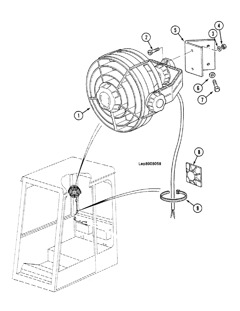 Схема запчастей Case 688C - (4-56) - CAB VENTILATOR SUPPLEMENT (06) - ELECTRICAL SYSTEMS