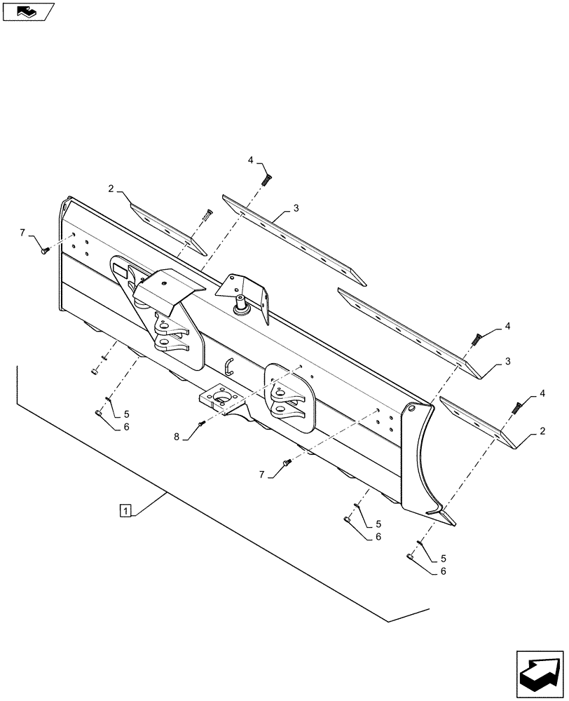 Схема запчастей Case 750M LT - (86.110.AD[02]) - BLADE, 124" (86) - DOZER