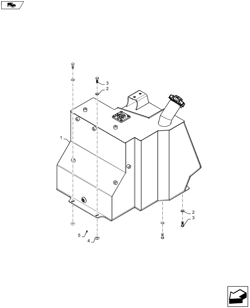 Схема запчастей Case 850M LT - (35.300.AQ[02]) - FUEL TANK (35) - HYDRAULIC SYSTEMS