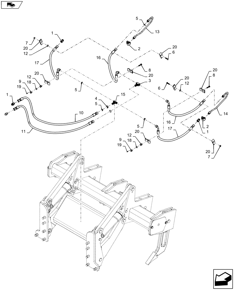 Схема запчастей Case 750M LT - (35.742.AA[01]) - RIPPER, HYDRAULICS (35) - HYDRAULIC SYSTEMS