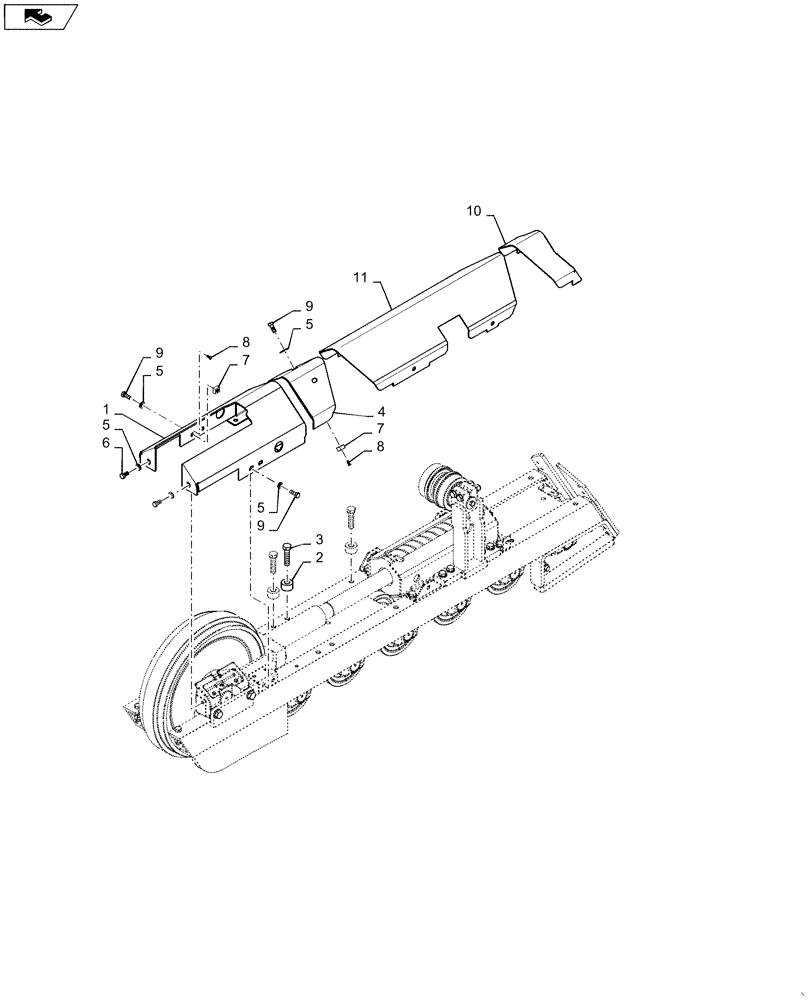 Схема запчастей Case 750M WT/LGP - (48.138.AB[01]) - UNDERCARRIAGE (48) - TRACKS & TRACK SUSPENSION