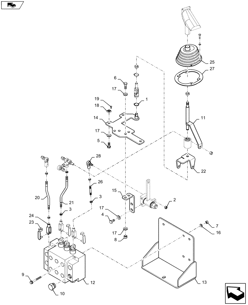 Схема запчастей Case 850M LT - (35.359.AJ[03]) - CONTROL VALVE, PLUGS, 4 SP (35) - HYDRAULIC SYSTEMS