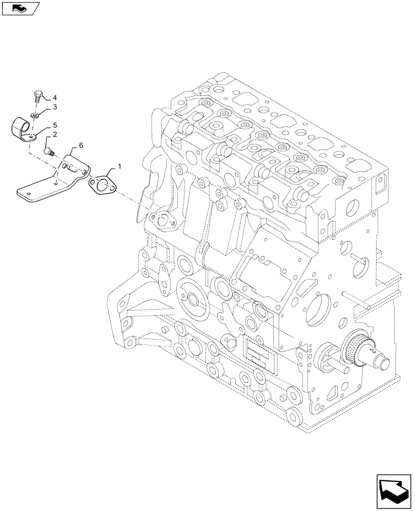 Схема запчастей Case SR160 - (10.218.aq) - FUEL PUMP, MOUNTING (10) - ENGINE