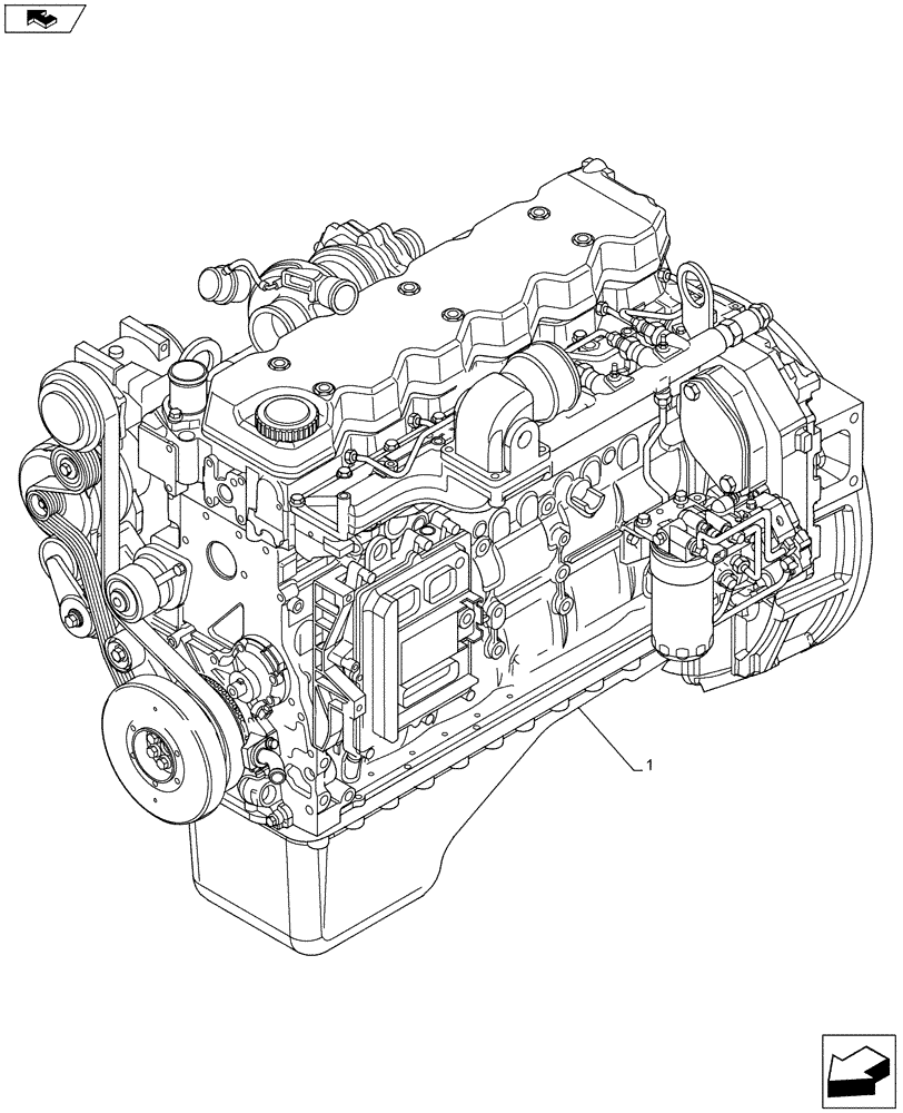 Схема запчастей Case F4HFA613G E001 - (10.001.AD) - ENGINE (10) - ENGINE