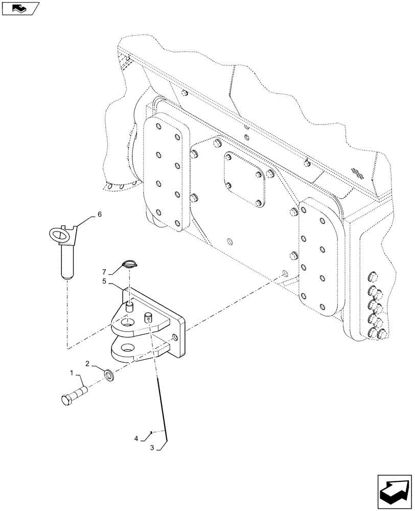 Схема запчастей Case 2050M WT/LGP - (37.106.AA[01]) - REAR, TOW HOOK (37) - HITCHES, DRAWBARS & IMPLEMENT COUPLINGS