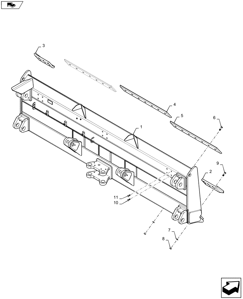 Схема запчастей Case 2050M XLT - (86.110.AD [02]) - BLADE, HS (7.3 CU. YD) (86) - DOZER