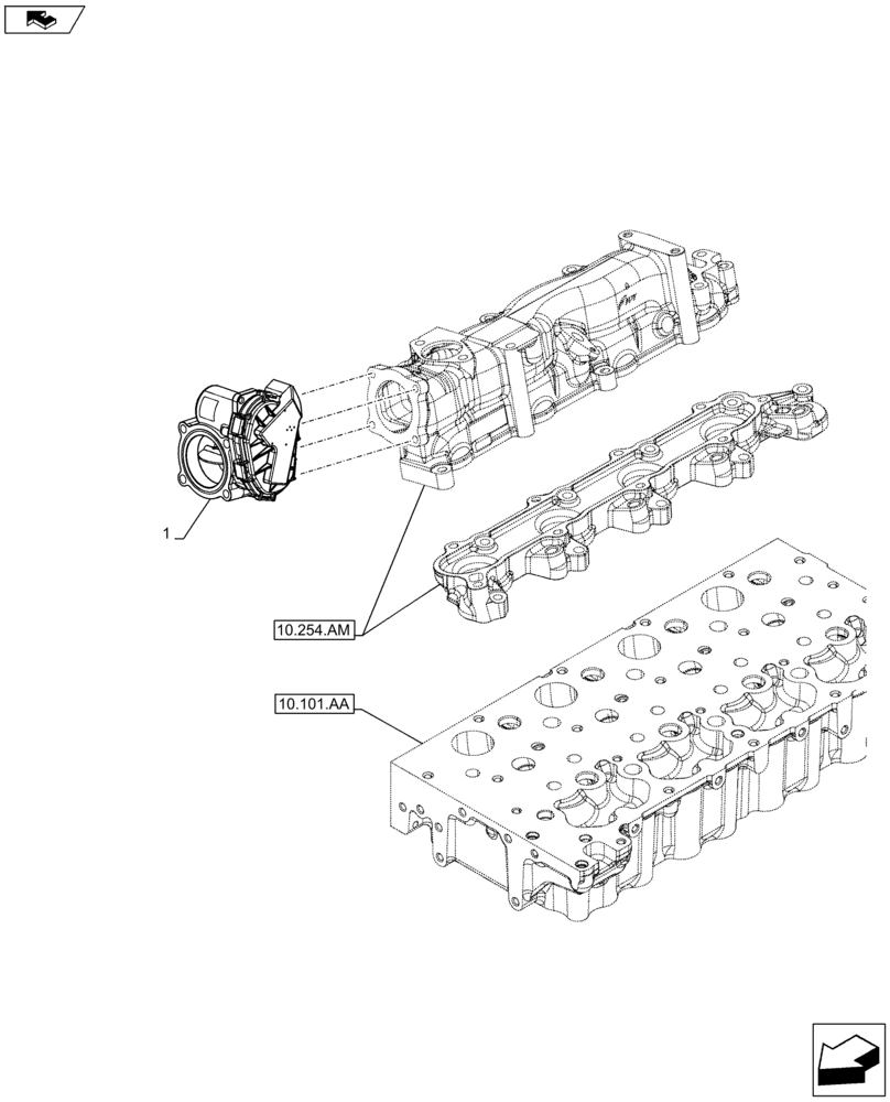 Схема запчастей Case F5HFL413G A001 - (55.014.AK) - WASTEGATE ACTUATOR (55) - ELECTRICAL SYSTEMS