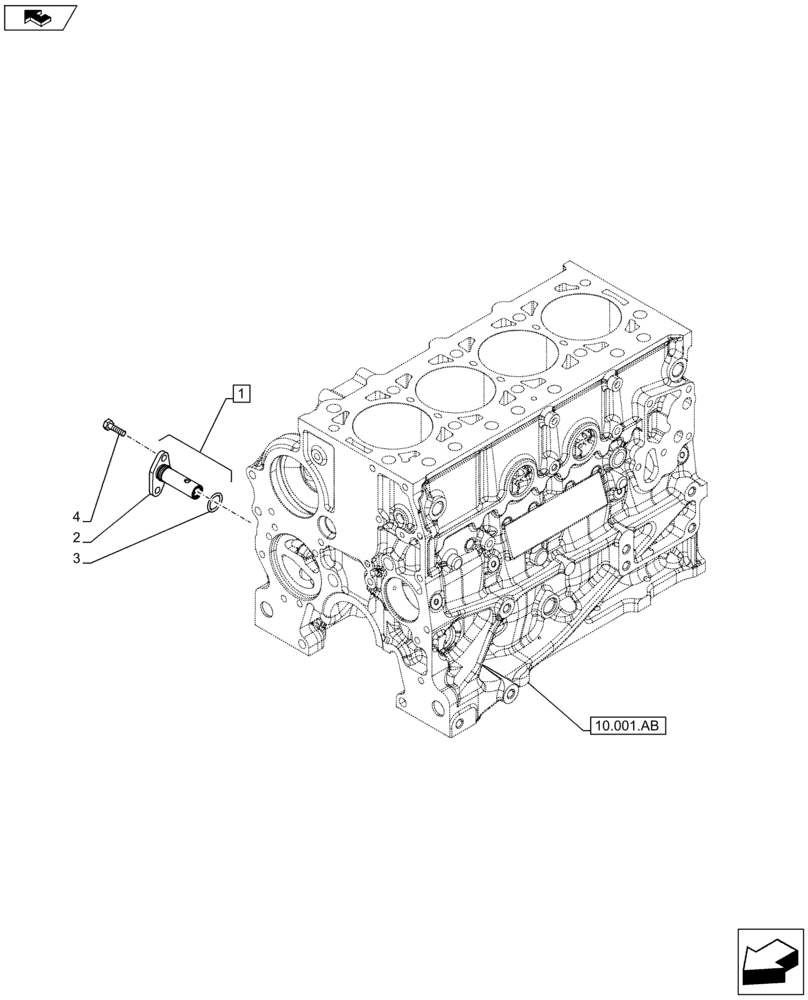 Схема запчастей Case F5HFL413G A001 - (10.304.AM) - ENGINE OIL, PRESSURE CONTROL VALVE (10) - ENGINE