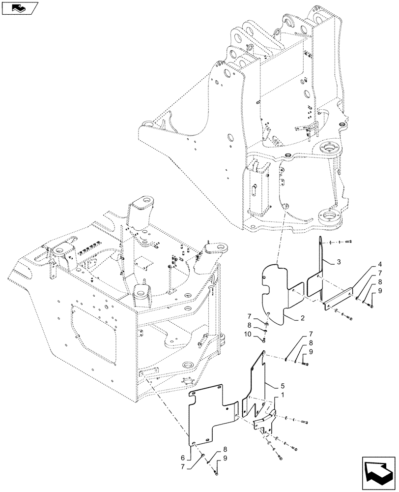 Схема запчастей Case 721F - (41.106.AD[02]) - ARTICULATION JOINT (41) - STEERING