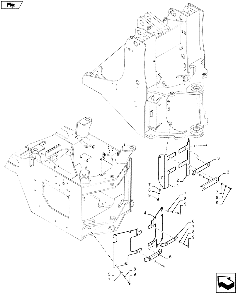 Схема запчастей Case 621F - (41.106.AD[01]) - ARTICULATION JOINT (41) - STEERING