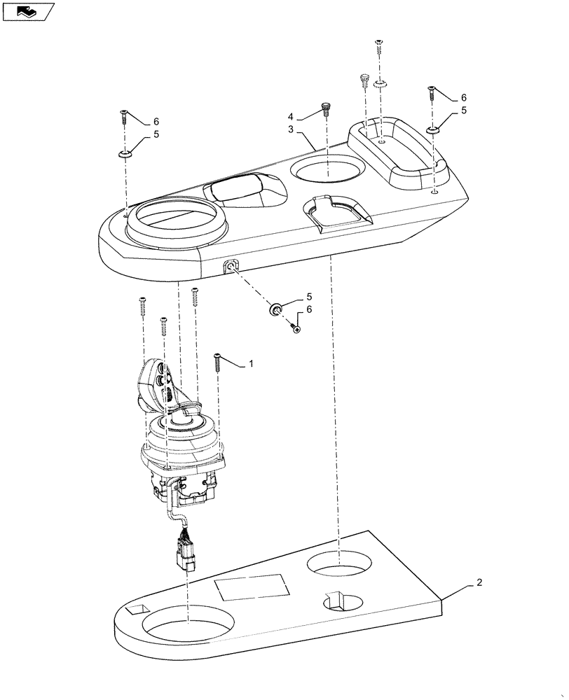 Схема запчастей Case 2050M LT - (55.512.CL[01]) - RIGHT SIDE CONSOLE AUXILIARY CUTOUT (55) - ELECTRICAL SYSTEMS