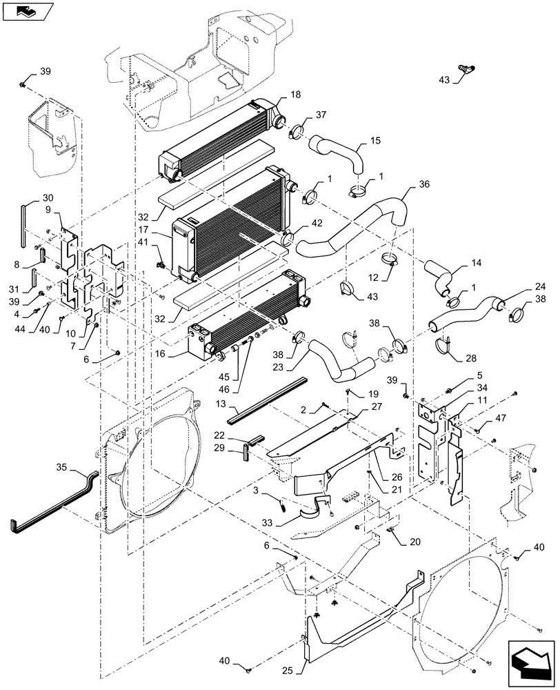 Схема запчастей Case SR250 - (10.400.02) - COOLING SYSTEM COMPONENTS (ALL CASE) (10) - ENGINE