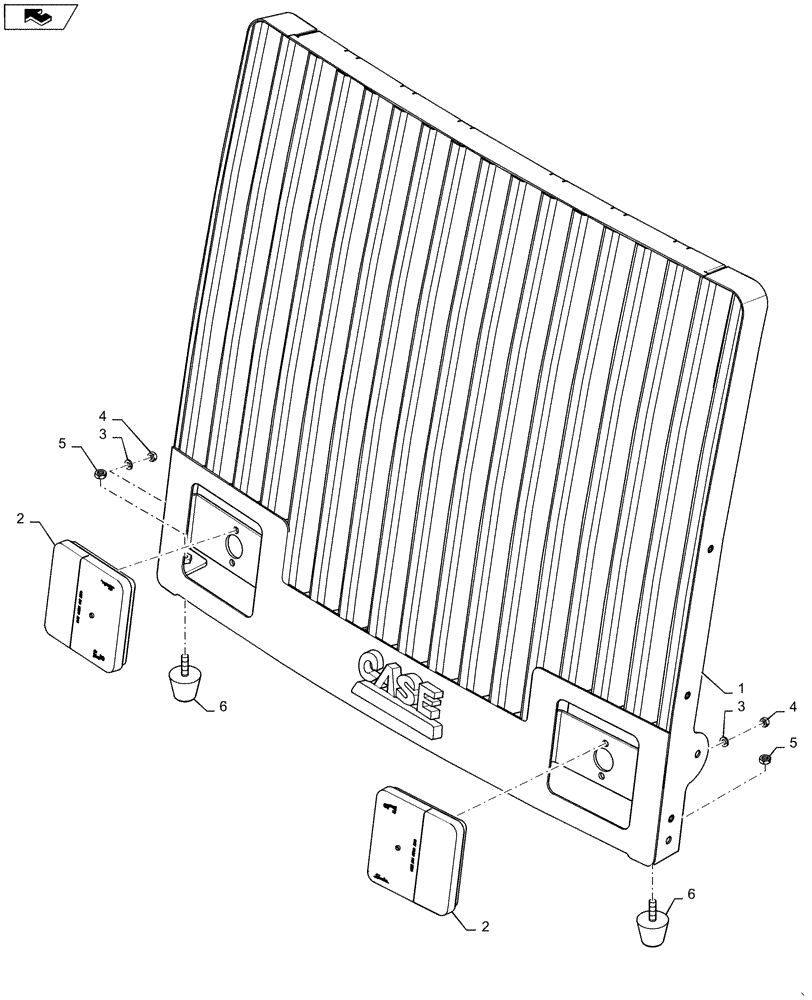 Схема запчастей Case 621F - (55.404.BM) - REAR LIGHT INSTALLATION (55) - ELECTRICAL SYSTEMS